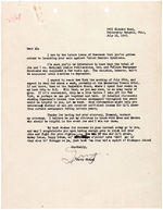 SUPERMAN CO-CREATOR JERRY SIEGEL SIGNED LAWSUIT LETTER TO AL CAPP.