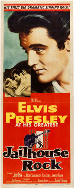 ELVIS PRESLEY "JAILHOUSE ROCK" INSERT MOVIE POSTER.