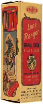 "LONE RANGER SIGNAL SIREN" BOXED FLASHLIGHT.
