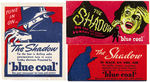 "THE SHADOW BLUE COAL" STICKER TRIO.