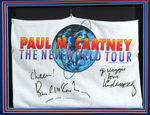 LARGE AND IMPRESSIVE “PAUL McCARTNEY – THE NEW WORLD TOUR” FRAMED  SIGNATURE DISPLAY.