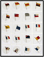 SWEET CAPORAL CIGARETTES (CELLULOID) FLAGS OF THE WORLD STICKPINS EXTENSIVE COLLECTION C. 1915.