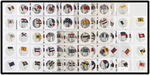 SWEET CAPORAL CIGARETTES (CELLULOID) FLAGS OF THE WORLD STICKPINS EXTENSIVE COLLECTION C. 1915.