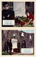 VINCENT PRICE SIGNED "TOMB OF LIGEIA" BRITISH LOBBY CARD.