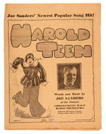 "HAROLD TEEN" SHEET MUSIC FOUR PIECE LOT.