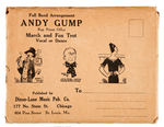 "ANDY GUMP/THE GUMPS" SHEET MUSIC LOT OF SEVEN.