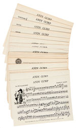 "ANDY GUMP/THE GUMPS" SHEET MUSIC LOT OF SEVEN.