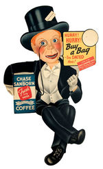 CHARLIE McCARTHY/CHASE AND SANBORN DIE-CUT ADVERTISING STORE DISPLAY.