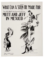 "MUTT AND JEFF" FIVE PIECE SHEET MUSIC/FOLIO LOT.