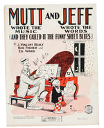 "MUTT AND JEFF" FIVE PIECE SHEET MUSIC/FOLIO LOT.