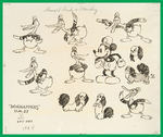 THE DOGNAPPER - EARLY DONALD DUCK MODEL SHEET.