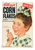 KELLOGG'S CORN FLAKES BOX WITH ROCKWELL ART/SUPERMAN PREMIUM OFFER.