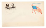 “LINCOLN/HAMLIN/'STAND BY THE FLAG!'"  1860 JUGATE CAMPAIGN ENVELOPE.