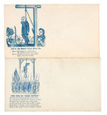 JEFF DAVIS AND KING COTTON ON GALLOWS PAIR OF CIVIL WAR ENVELOPES.