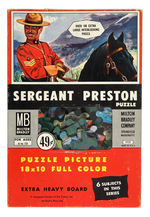 "SERGEANT PRESTON PUZZLE" SEALED IN BOX BY MILTON BRADLEY.