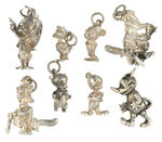 DISNEY, WARNER BROS. & LANTZ 1940s PROBABLE STERLING CHARMS.