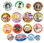 GRAPHIC COLLECTION OF HOMECOMING, FESTIVAL, BEAUTY PAGEANT BUTTONS.