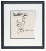 BABY BUGS BUNNY FRAMED CHUCK JONES SIGNED SKETCH.