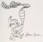 BABY BUGS BUNNY FRAMED CHUCK JONES SIGNED SKETCH.