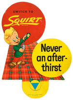 “SWITCH TO SQUIRT NEVER AN AFTER-THIRST” DIE-CUT BOTTLE TOPPER.
