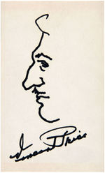 VINCENT PRICE SIGNED SELF-PORTRAIT SKETCH.