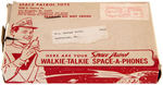 "SPACE PATROL SPACE-A-PHONES" WALKIE-TALKIE PREMIUM BOXED SET W/SCARCE PAPERS.