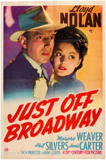 "JUST OFF BROADWAY" MOVIE POSTER.