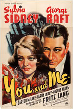 FRITZ LANG'S "YOU AND ME" MOVIE POSTER.