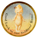 KEWPIE RARE AUSTRALIAN PORTRAIT BUTTON CIRCA WWI.