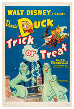 "DONALD DUCK TRICK OR TREAT" ONE SHEET POSTER.