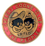 CLUB BADGE WITH BLACK CHARACTERS BY WILFRED HAUGHTON, OF MICKEY MOUSE ENGLISH ANNUAL FAME.