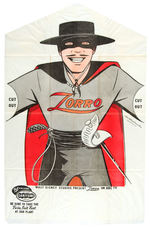 “WALT DISNEY STUDIOS PRESENT ZORRO ON ABC-TV” LARGE DRY CLEANING BAG PREMIUM COSTUME.