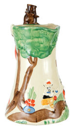 “WADE HEATH” THREE LITTLE PIGS LARGE AND ELABORATE CERAMIC PITCHER.