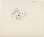 MICKEY MOUSE ORIGINAL PRODUCTION DRAWING PAIR.