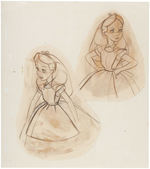 "ALICE IN WONDERLAND" ORIGINAL ALICE CHARACTER STUDIES ART.