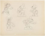 MICKEY MOUSE CHARACTER STUDIES ORIGINAL ART.