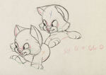 SILLY SYMPHONIES "MORE KITTENS" ORIGINAL PRODUCTION DRAWING LOT.