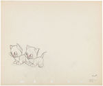 SILLY SYMPHONIES "MORE KITTENS" ORIGINAL PRODUCTION DRAWING LOT.