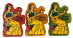 “SNOW WHITE” TRIO OF FIGURAL CATALIN PLASTIC PENCIL SHAPENERS FROM 1938.