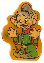 “DOPEY” FIGURAL CATALIN PLASTIC PENCIL SHARPENER FROM 1938.