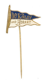 "McKINLEY AND HOBART" PENNANT STICKPIN.