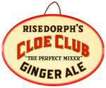 “RISEDORPH’S CLOE CLUB GINGER ALE” 1920s CELLULOID SIGN.