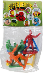 MARVEL COMICS "SUPER HEROES" GULLIVER BAGGED FIGURE LOT.