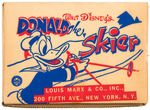 “DONALD THE SKIER” LARGE MARX BOXED WIND-UP TOY.