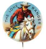 "THE LONE RANGER" BEAUTIFUL MULTICOLOR BUTTON FROM HAKE COLLECTION & CPB.