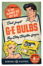 LI'L ABNER GE BULBS ADVERTISING SIGN.