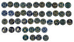 LARGE COLLECTION OF 1912 ERA BUTTON GIVEAWAYS FROM CIGARETTE BRANDS WITH MANY BY FAMOUS CARTOONISTS.