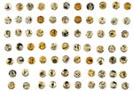 LARGE COLLECTION OF 1912 ERA BUTTON GIVEAWAYS FROM CIGARETTE BRANDS WITH MANY BY FAMOUS CARTOONISTS.