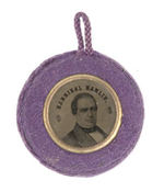 OUTSTANDING LINCOLN 1860 FERROTYPE IN PURPLE PLUSH FRAME ESSENTIALLY MINT.