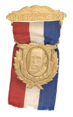 HARRISON "PROTECTION" UNLISTED RIBBON BADGE.